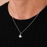 Pendant 925 Silver rhodium-plated, Letter W - 316527.W