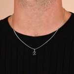 Pendentif Argent 925 rhodié, Lettre Z - 316527.Z
