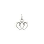 Anhänger 925 Silber rhodiniert, Herzen