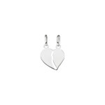 Pendant 925 Silver rhodium-plated, Hearts