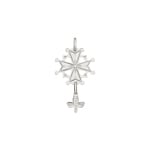 Pendant 925 Silver rhodium-plated, Huguenot Cross - 306016