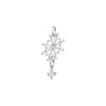 Pendant 925 Silver rhodium-plated, Huguenot Cross - 306016