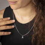 Pendant 925 Silver rhodium-plated with Cubic Zirconia, Letter A - 336286.1A