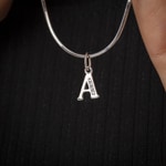 Pendant 925 Silver rhodium-plated with Cubic Zirconia, Letter A - 336286.1A