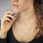 Pendentif Argent 925 rhodié Ø 12mm, Lettre B - 336289.B