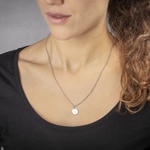 Pendentif argent 925 rhodié Lettre I Ø 12mm - 336289.I