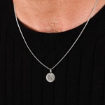 Anhänger 925 Silber rhodiniert Buchstabe N Ø 12mm - 336289.N