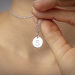 Pendentif Argent 925 rhodié Ø 12mm, Lettre S - 336289.S