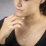 Pendentif Argent 925 rhodié Ø 12mm, Lettre S - 336289.S