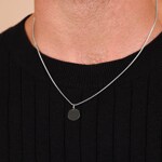 Pendentif Argent 925 rhodié Ø 12mm, Lettre S - 336289.S