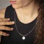 Pendentif argent 925 rhodié Lettre W Ø 12mm - 336289.W