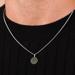 Pendant 925 Silver rhodium-plated Letter X Ø 12mm - 336289.X