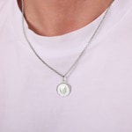 Anhänger 925 Silber rhodiniert Ø 16mm, Madonna - 336241