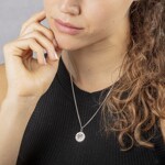 Pendentif Argent 925 rhodié Ø 16mm, Signe du zodiaque Cancer - 336290.4