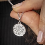Pendentif Argent 925 rhodié Ø 16mm, Signe du zodiaque Cancer - 336290.4