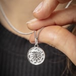 Pendentif Argent 925 rhodié Ø 16mm, Signe du zodiaque Lion - 336290.5