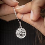 Anhänger 925 Silber rhodiniert Sternzeichen Wassermann Ø 16mm - 336290.11