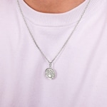 Anhänger 925 Silber rhodiniert Sternzeichen Wassermann Ø 16mm - 336290.11