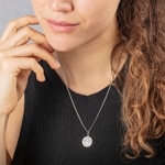 Pendentif Argent 925 rhodié Ø 16mm, Signe du zodiaque Gémeaux - 336290.3