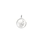 Pendant 925 Silver rhodium-plated Ø 17mm, Madonna