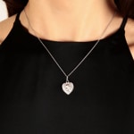 Herzanhänger 925 Silber rhodiniert Schutzengel - 336163