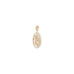 Pendentif ovale or jaune 750/18 ct Vierge marie avec nacre - 627821NC