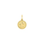 Anhänger rund 750/18 K Gelbgold Schutzengel Ø 12mm - 20893