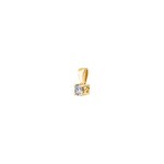 Pendentif solitaire or jaune 750/18 ct avec diamant 0.18ct. H/si - 3.114.20