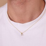 Pendentif solitaire or jaune 750/18 ct avec diamant 0.18ct. H/si - 3.114.20