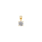 Anhänger Solitär 750/18 K Gelbgold mit Zirkonia Ø 5mm