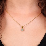 Anhänger Solitär 750/18 K Gelbgold mit Zirkonia Ø 6mm - 3.3039.Z0