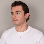 Solitaire Pendant 750/18 K Yellow Gold with Cubic Zirconia Ø 8mm - 8114Z