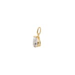 Solitaire Pendant 750/18 K Yellow Gold with Cubic Zirconia 7mm - 8192.3Z
