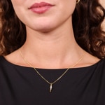 Trilogy Pendant 750/18 K Yellow Gold with Diamonds 0.24 ct H/si - AN-73383-GG