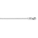 Ankerkette geschliffen 750/18 K Weissgold 1.1mm