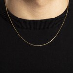 Sanded Cable Chain 750/18 K Yellow Gold 1.3mm - 1142.04101