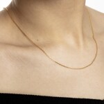 Sanded Cable Chain 750/18 K Yellow Gold 1.3mm - 1142.04101