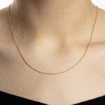 Sanded Cable Chain 750/18 K Yellow Gold 1.3mm - 1142.04101