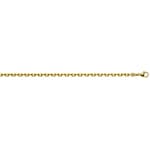 Collier forçat limée or jaune 750/18 ct 3.5mm