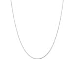 Sanded Cable Chain 750/18 K White Gold 1.4mm