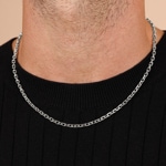 Collier forçat limée argent 925 3.8mm - KE-925-1203