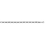 Ankerkette oval halbmassiv 750/18 K Weissgold 6.0mm