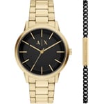 Armani Exchange Cayde Goldig / Schwarz Set