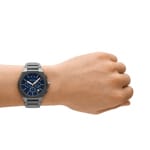 Armani Exchange Rafael Chronographe Gunmetal / Bleu 42mm - AX4182