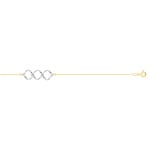 Armband 375/9 K Gelbgold bicolor Fantasie