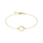 Armband 375/9 K Gelbgold Kreis mit Zirkonia
