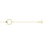 Armband 375/9 K Gelbgold mit Blautopas