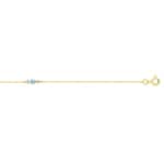 Bracelet or jaune 375/9 ct avec topaze bleue et zircones