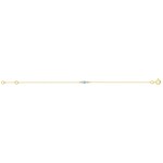 Bracelet or jaune 375/9 ct avec topaze bleue et zircones - 497321.T0