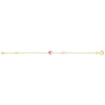 Armband 375/9 K Gelbgold mit Blume & Perle - 497331.P0-14